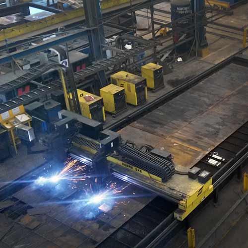 large size steel plate plasma cutting